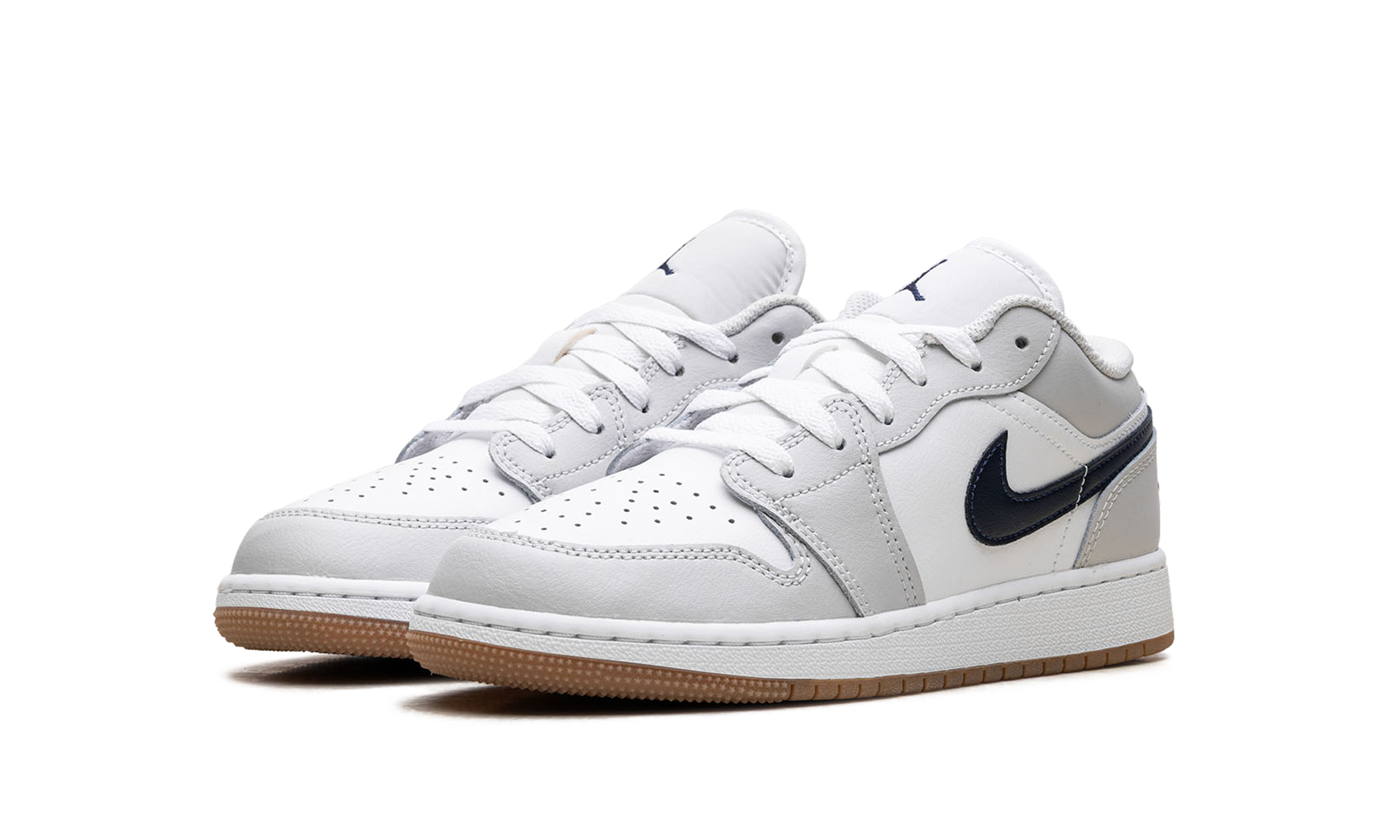 AJ 1 Low GS "White Neutral Grey Gum Midnight Navy"