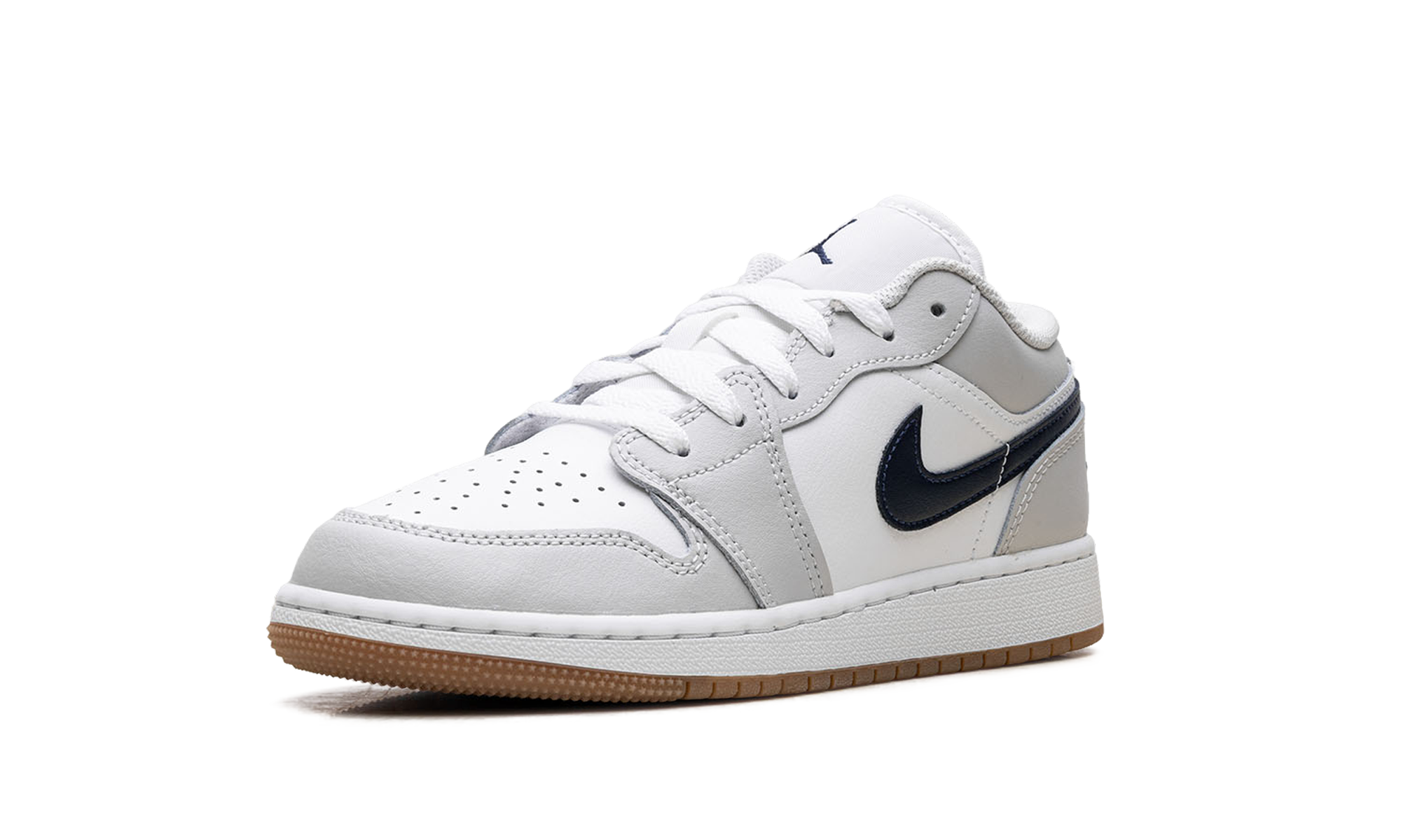 AJ 1 Low GS "White Neutral Grey Gum Midnight Navy"