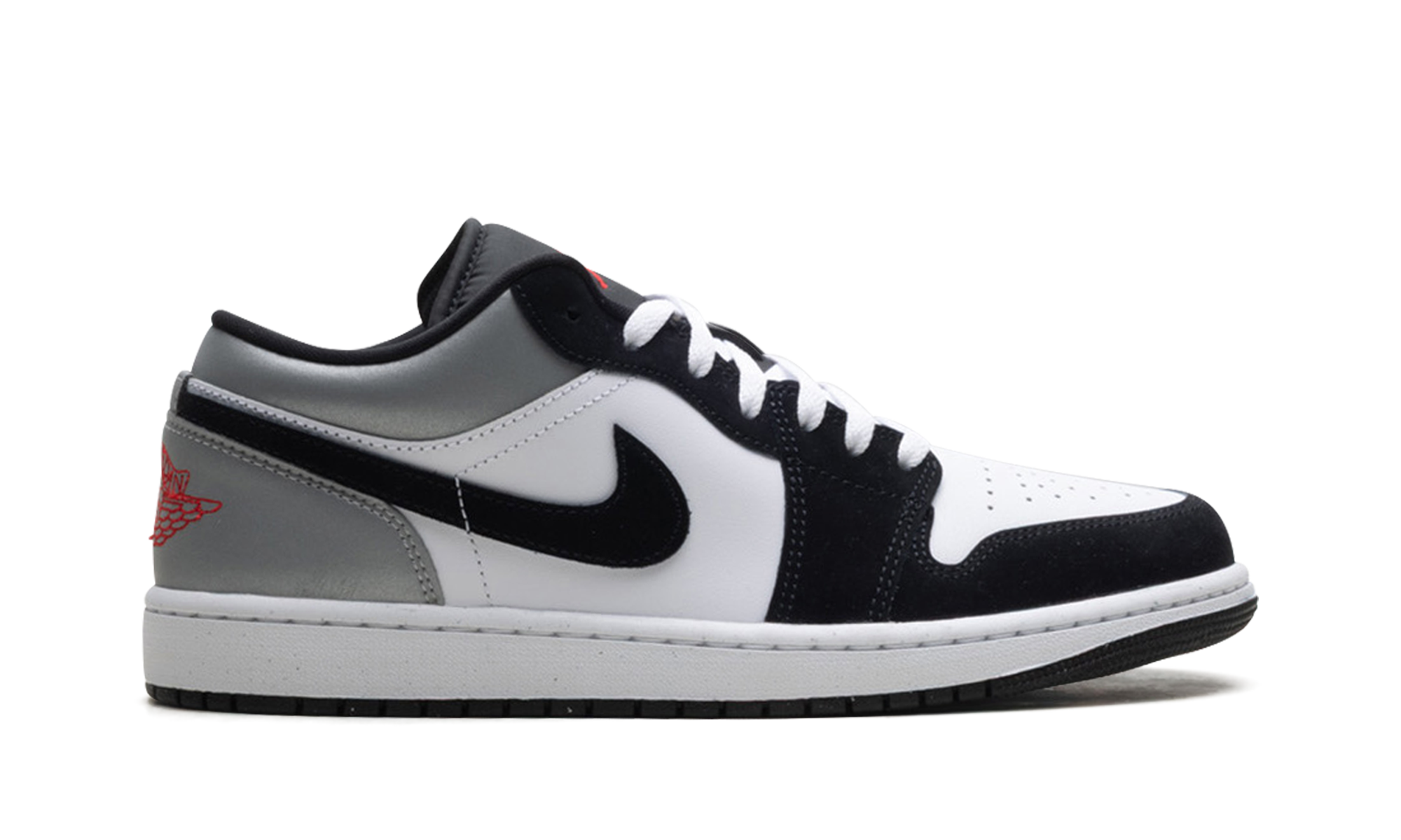 AJ 1 Low Se "White Fire Red Black Matte Silver"