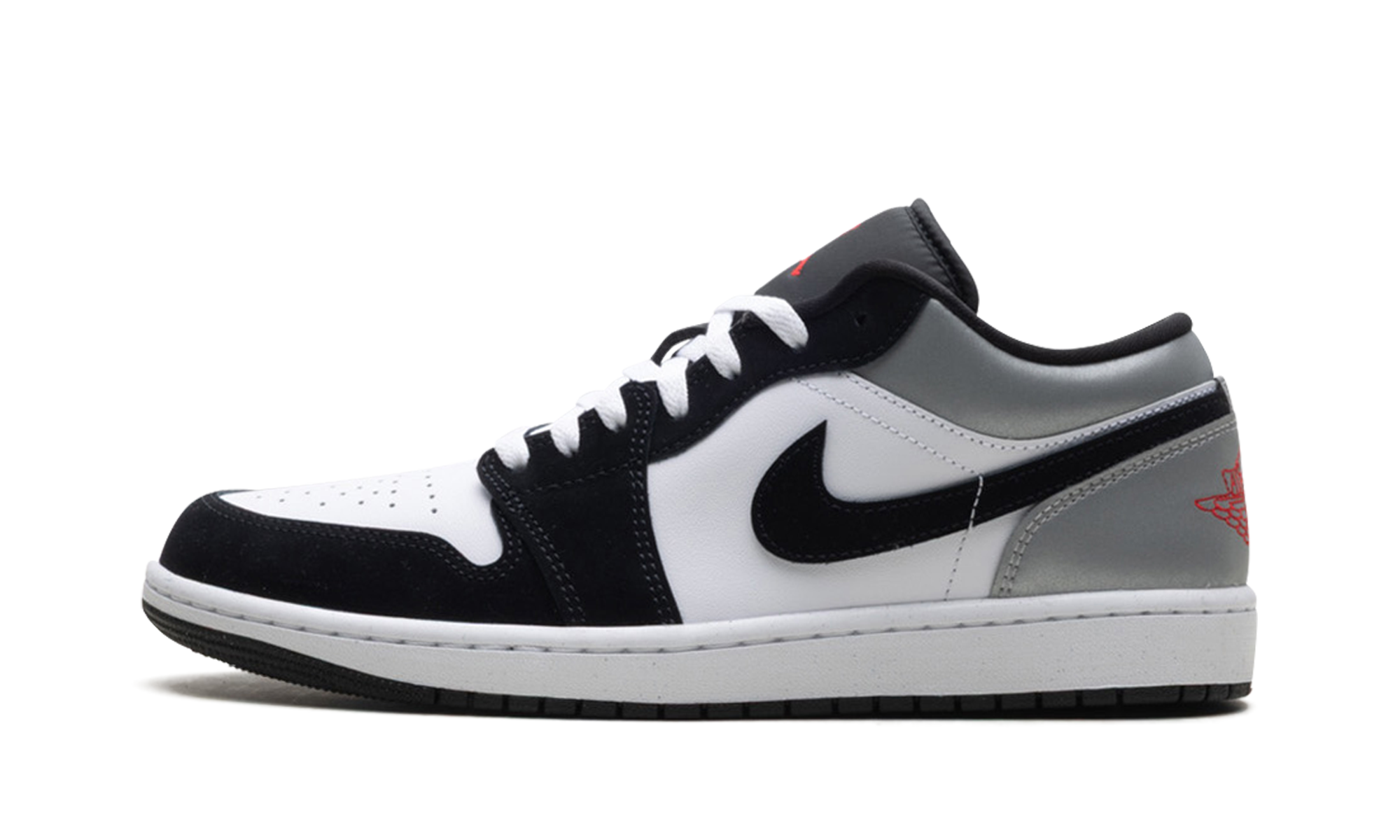 AJ 1 Low Se "White Fire Red Black Matte Silver"