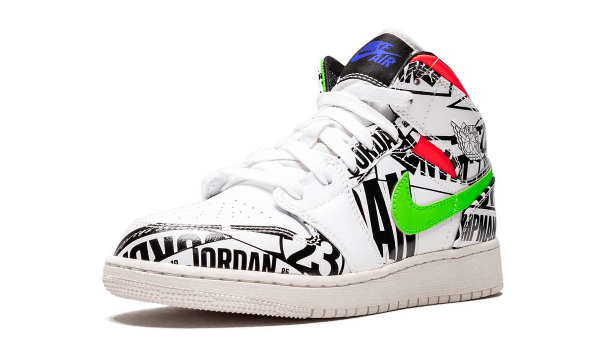 AJ 1 Mid GS "All Over Logos"