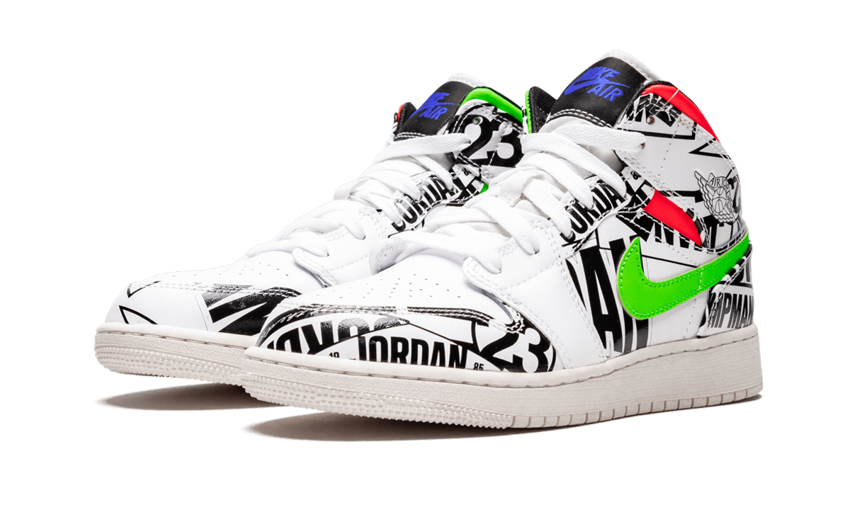 AJ 1 Mid GS "All Over Logos"