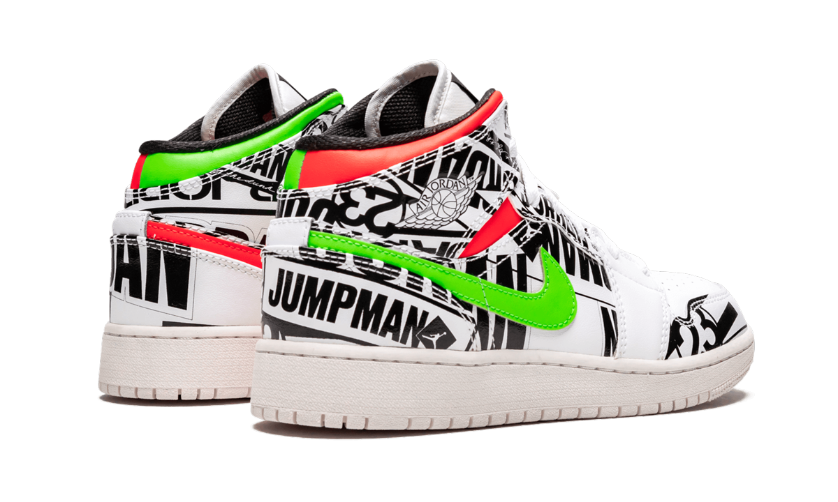 AJ 1 Mid GS "All Over Logos"