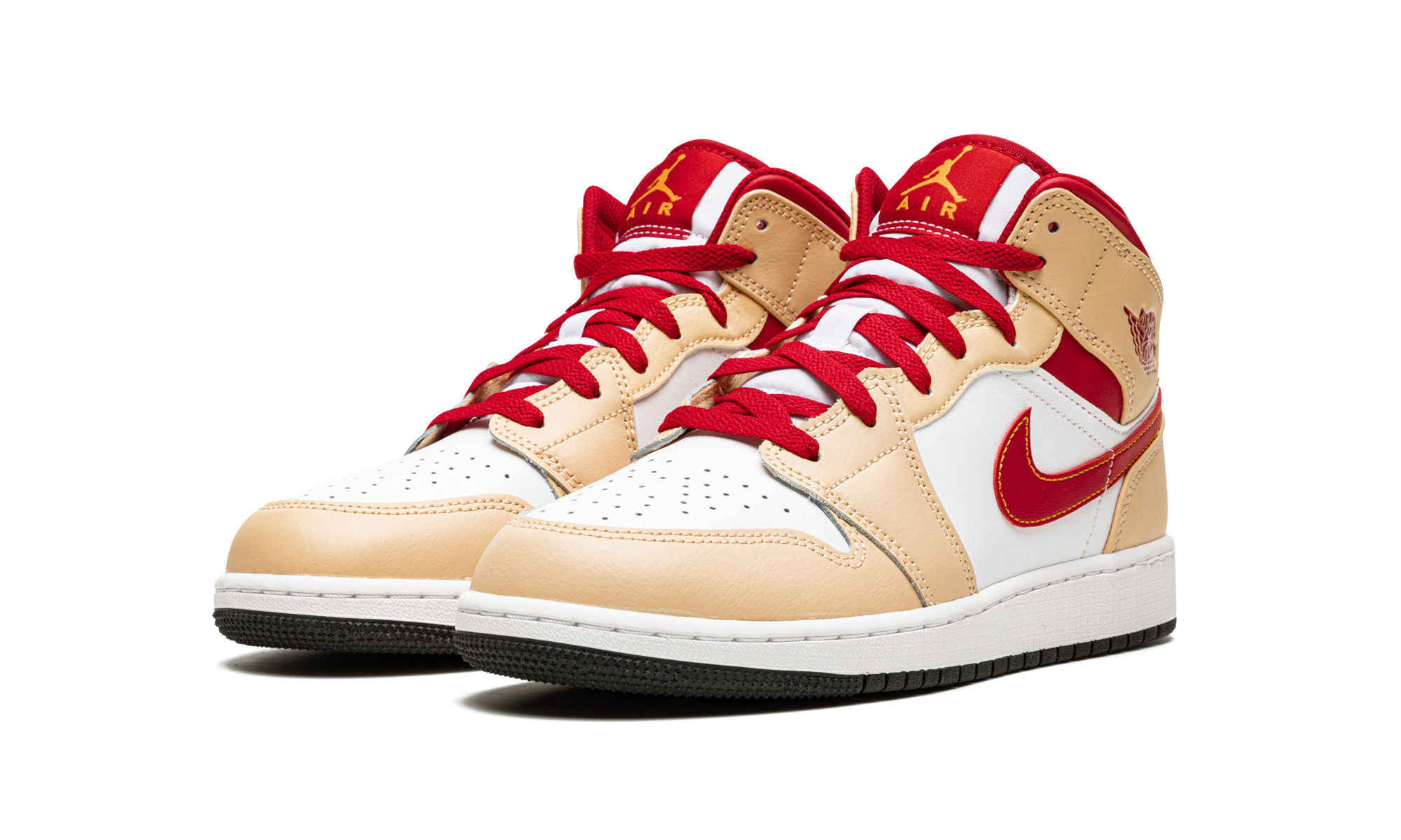 AJ 1 Mid GS "Beige / Red"