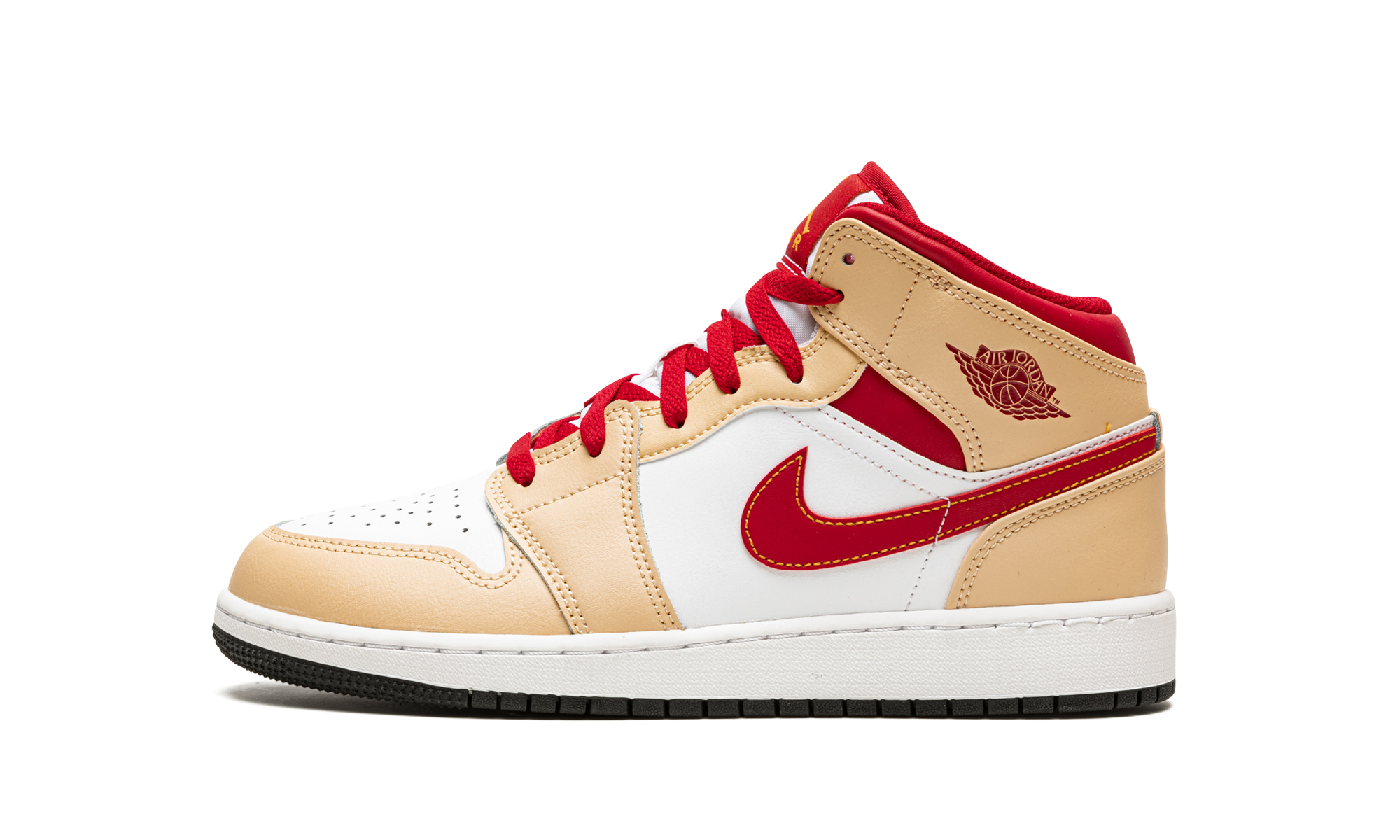 AJ 1 Mid GS "Beige / Red"