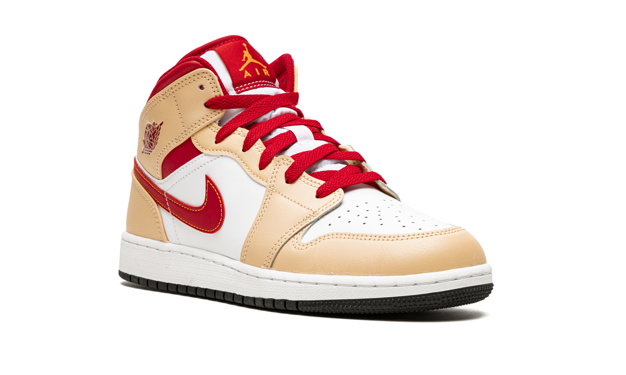 AJ 1 Mid GS "Beige / Red"