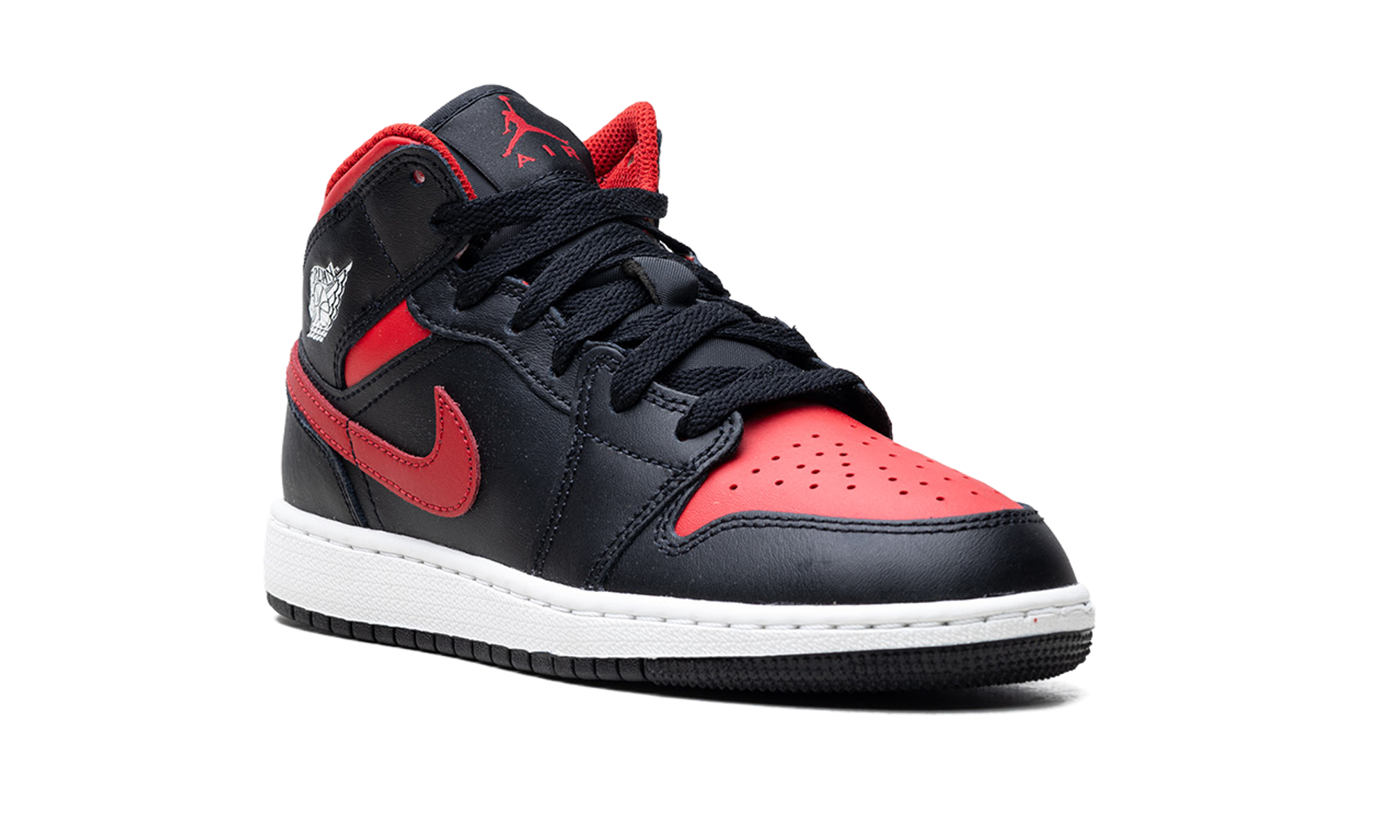AJ 1 Mid GS "Black Summit White Varsity Red"