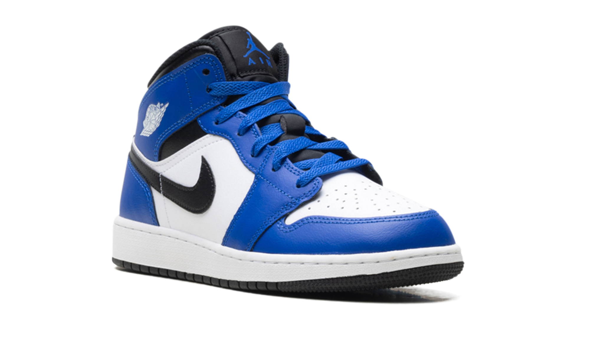 AJ 1 Mid GS "Game Royal White Black"