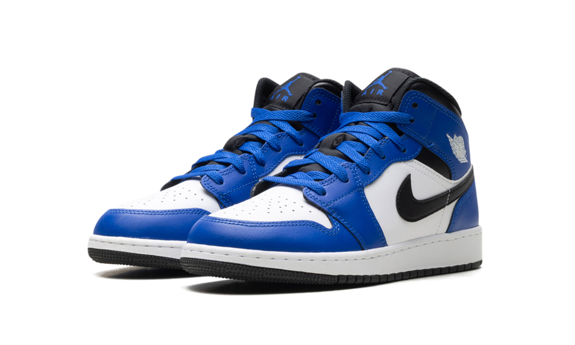 AJ 1 Mid GS "Game Royal White Black"