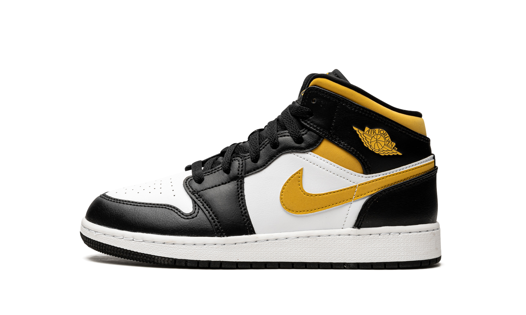 AJ 1 Mid GS "Pollen / Black / White"