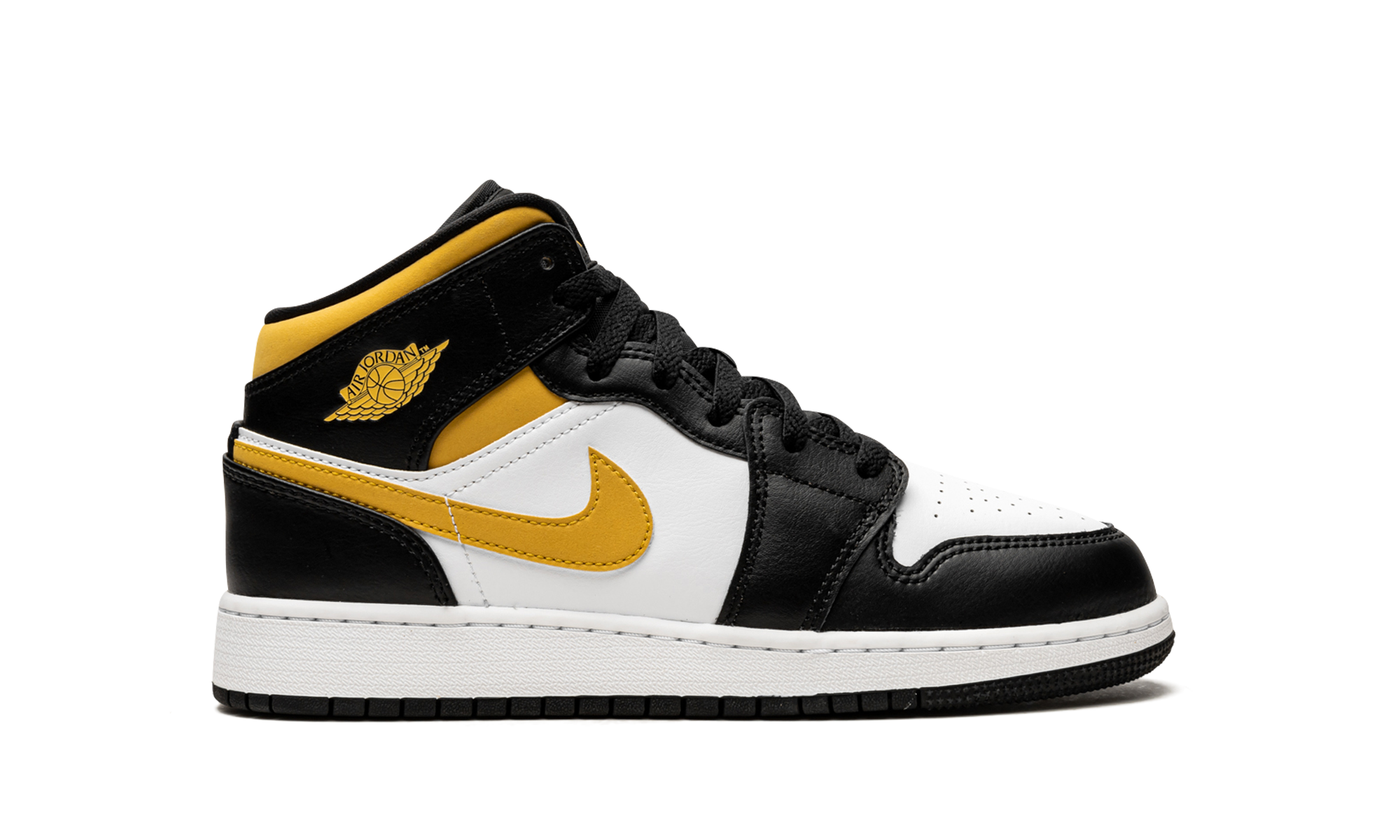 AJ 1 Mid GS "Pollen / Black / White"