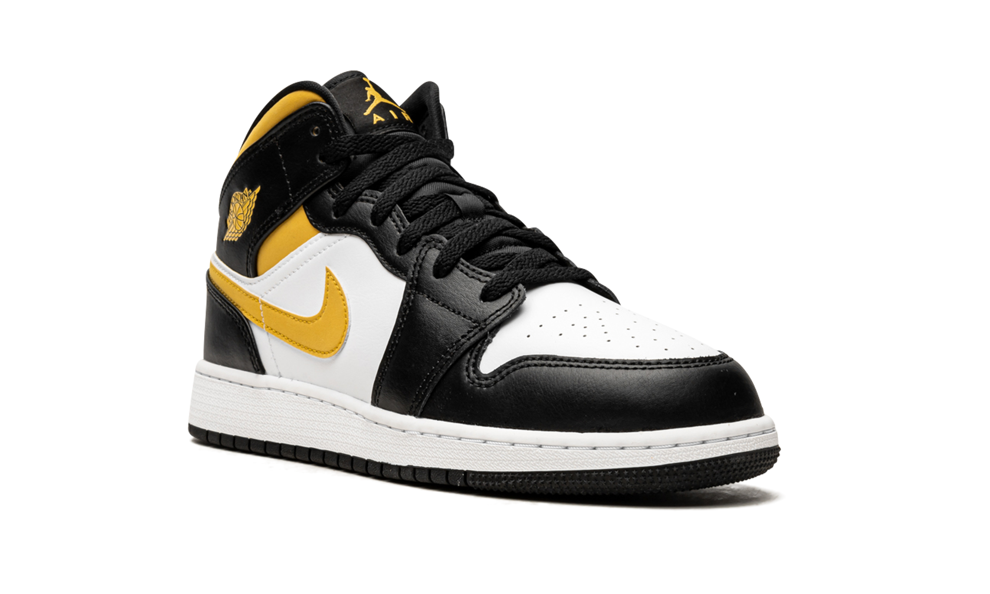 AJ 1 Mid GS "Pollen / Black / White"