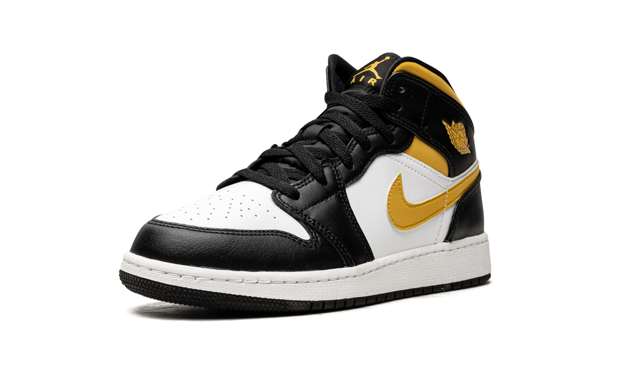 AJ 1 Mid GS "Pollen / Black / White"
