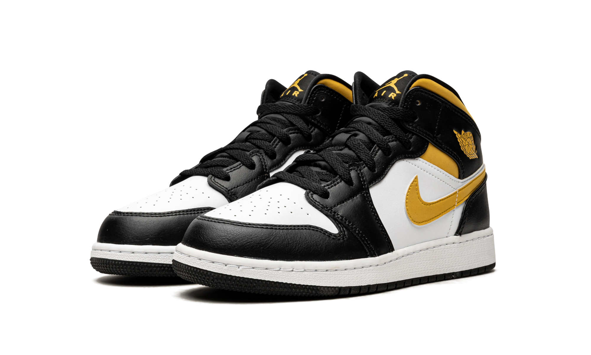AJ 1 Mid GS "Pollen / Black / White"