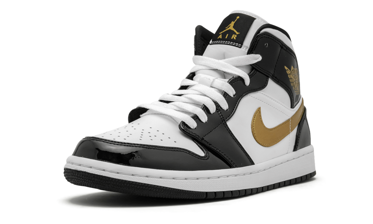 AJ 1 Mid Se "Black Gold Patent Leather"
