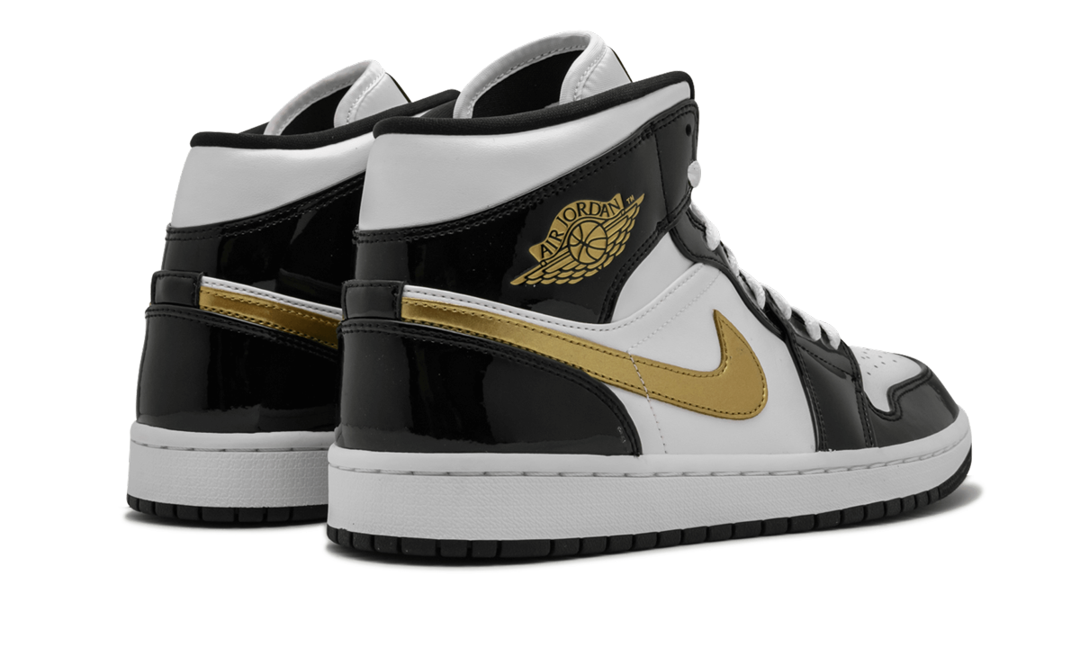 AJ 1 Mid Se "Black Gold Patent Leather"