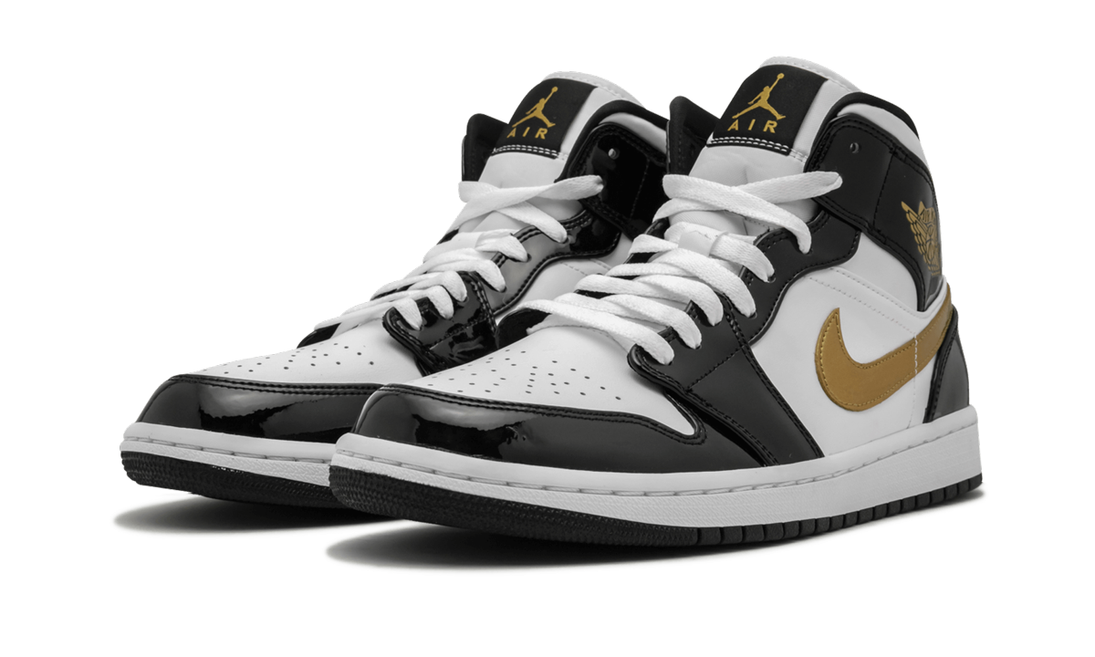 AJ 1 Mid Se "Black Gold Patent Leather"