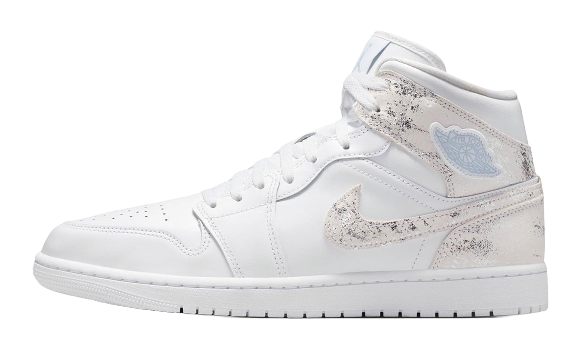 AJ 1 Mid Se "Distressed White Field Silver"