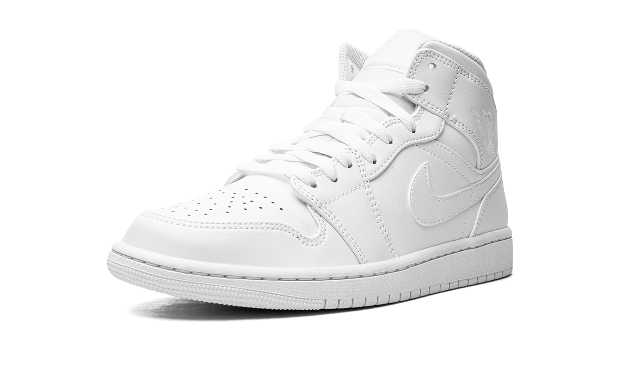 AJ 1 Mid "Triple White"