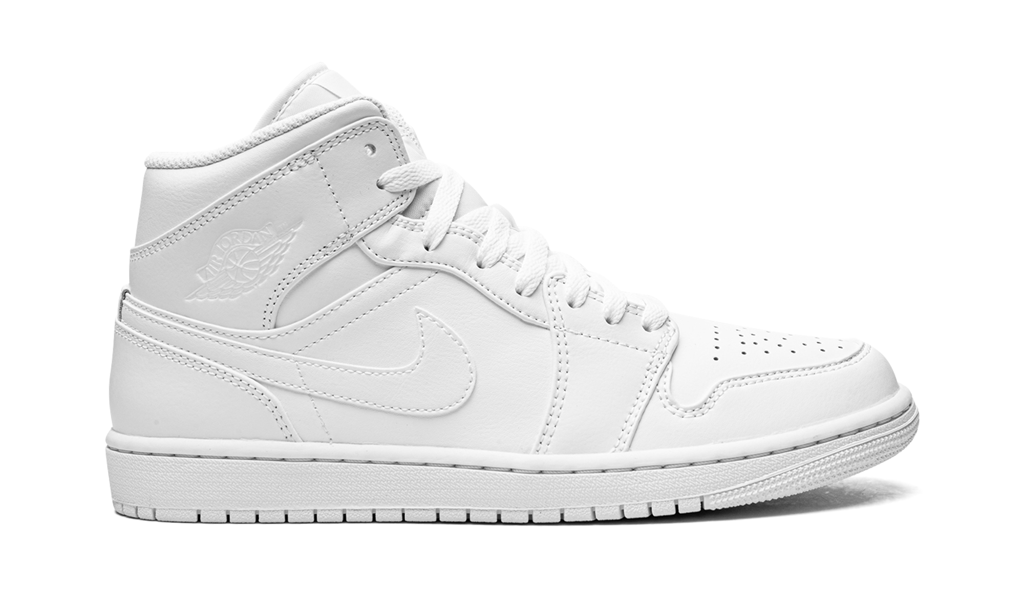 AJ 1 Mid "Triple White"