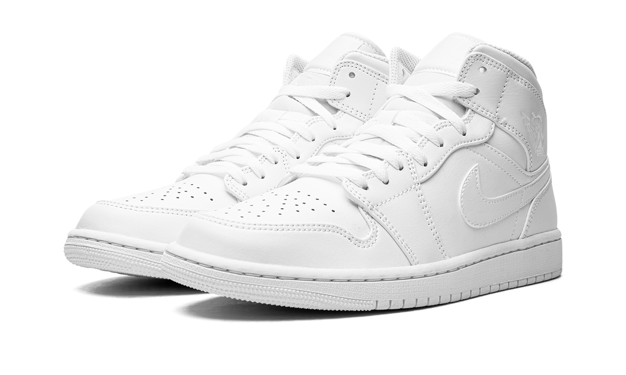 AJ 1 Mid "Triple White"