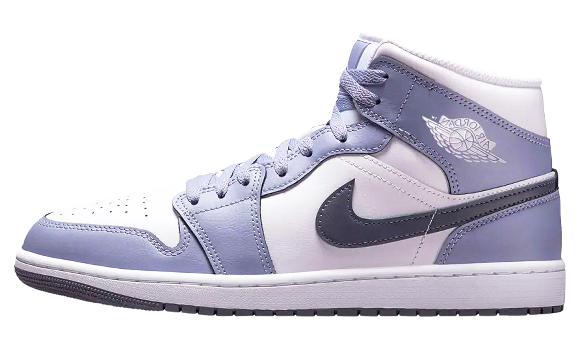 AJ 1 Mid "White / Dark Blue Grey / Indigo Haze"