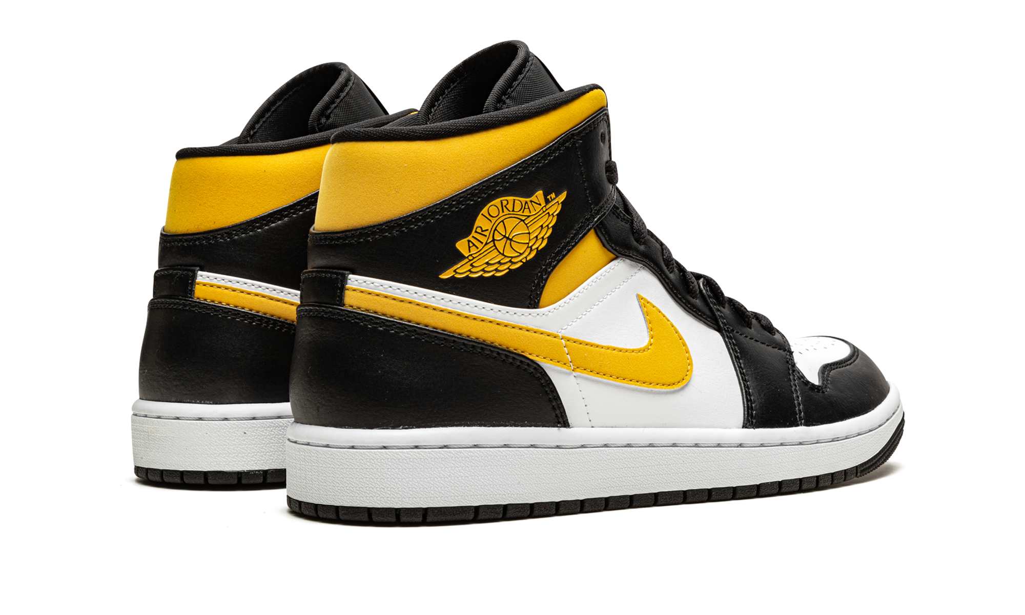 AJ 1 Mid "White / Pollen / Black"