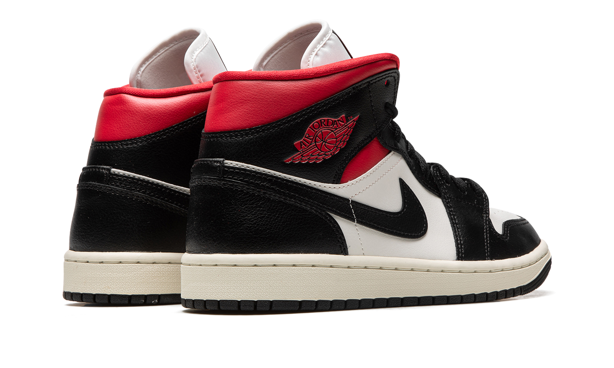 AJ 1 Mid Women "Black / Gym Red / Sail"