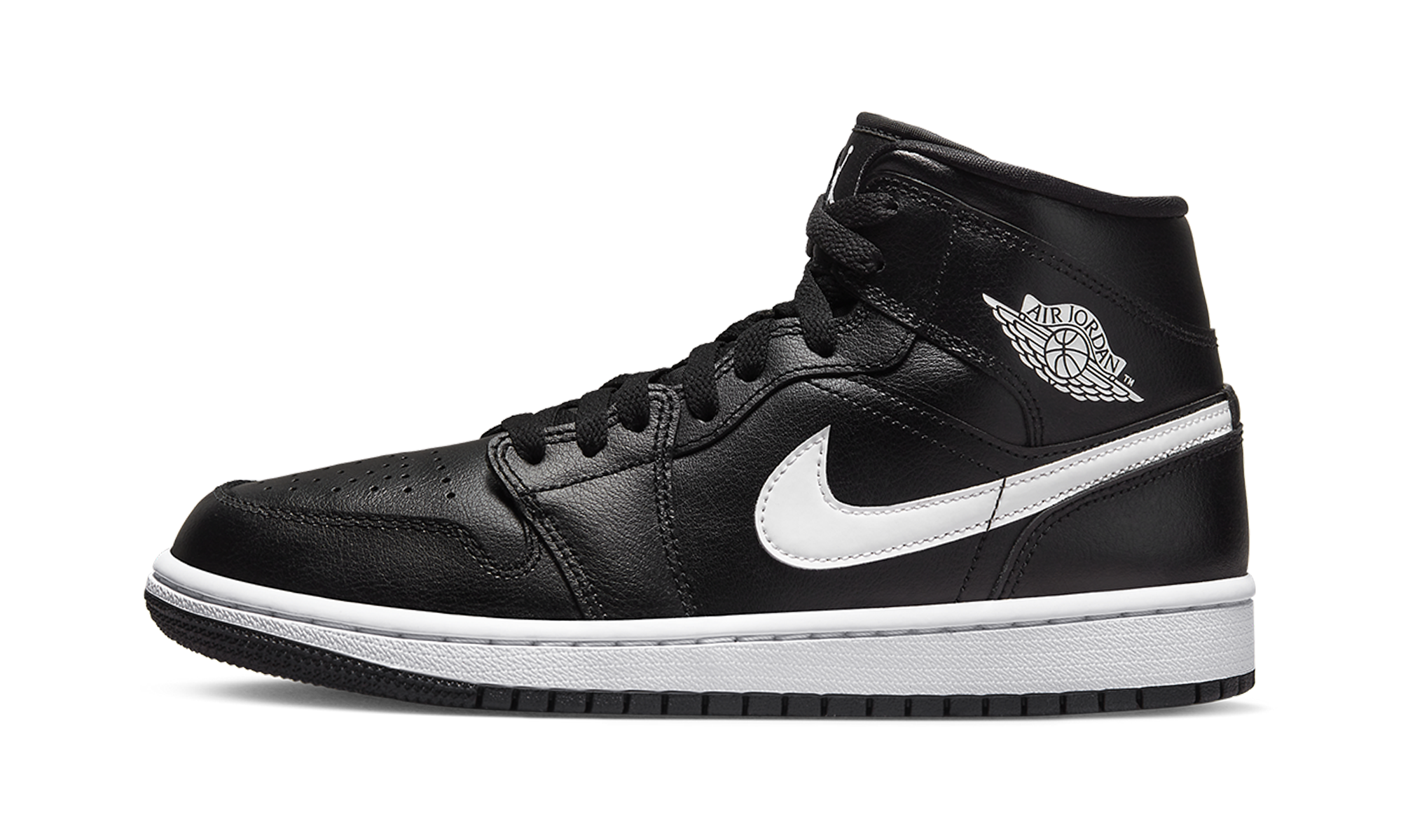AJ 1 Mid Women "Black / White"