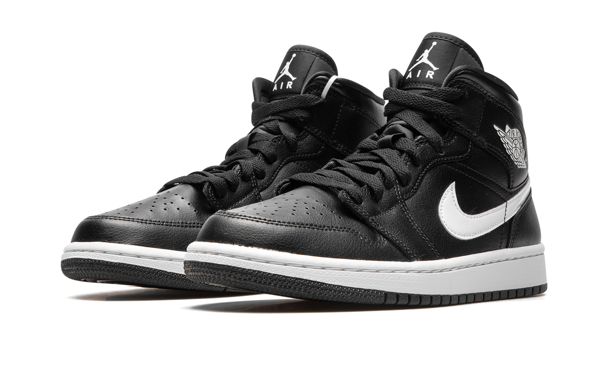 AJ 1 Mid Women "Black / White"