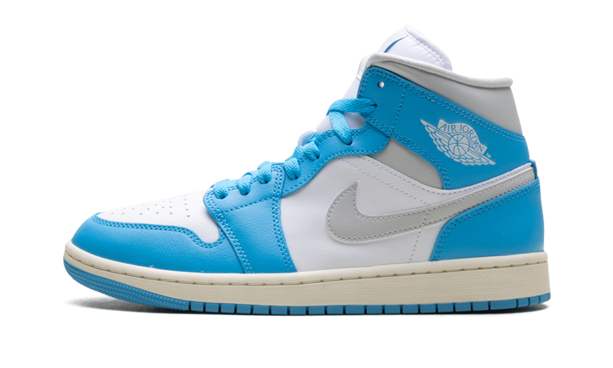 AJ 1 Mid Women "Dark Powder Blue White Sail Neutral Grey"