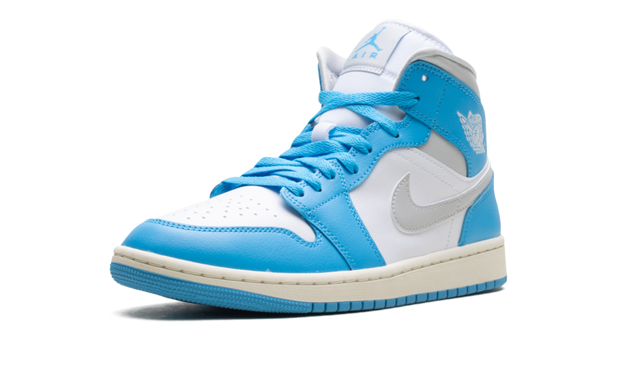 AJ 1 Mid Women "Dark Powder Blue White Sail Neutral Grey"