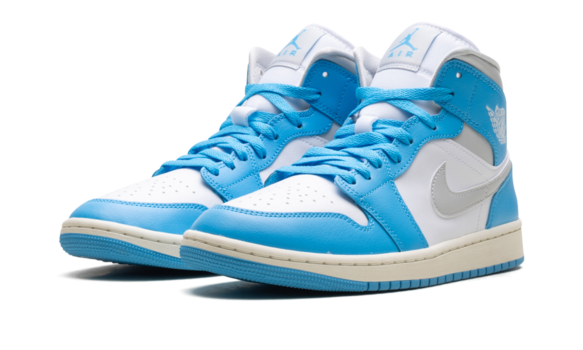 AJ 1 Mid Women "Dark Powder Blue White Sail Neutral Grey"