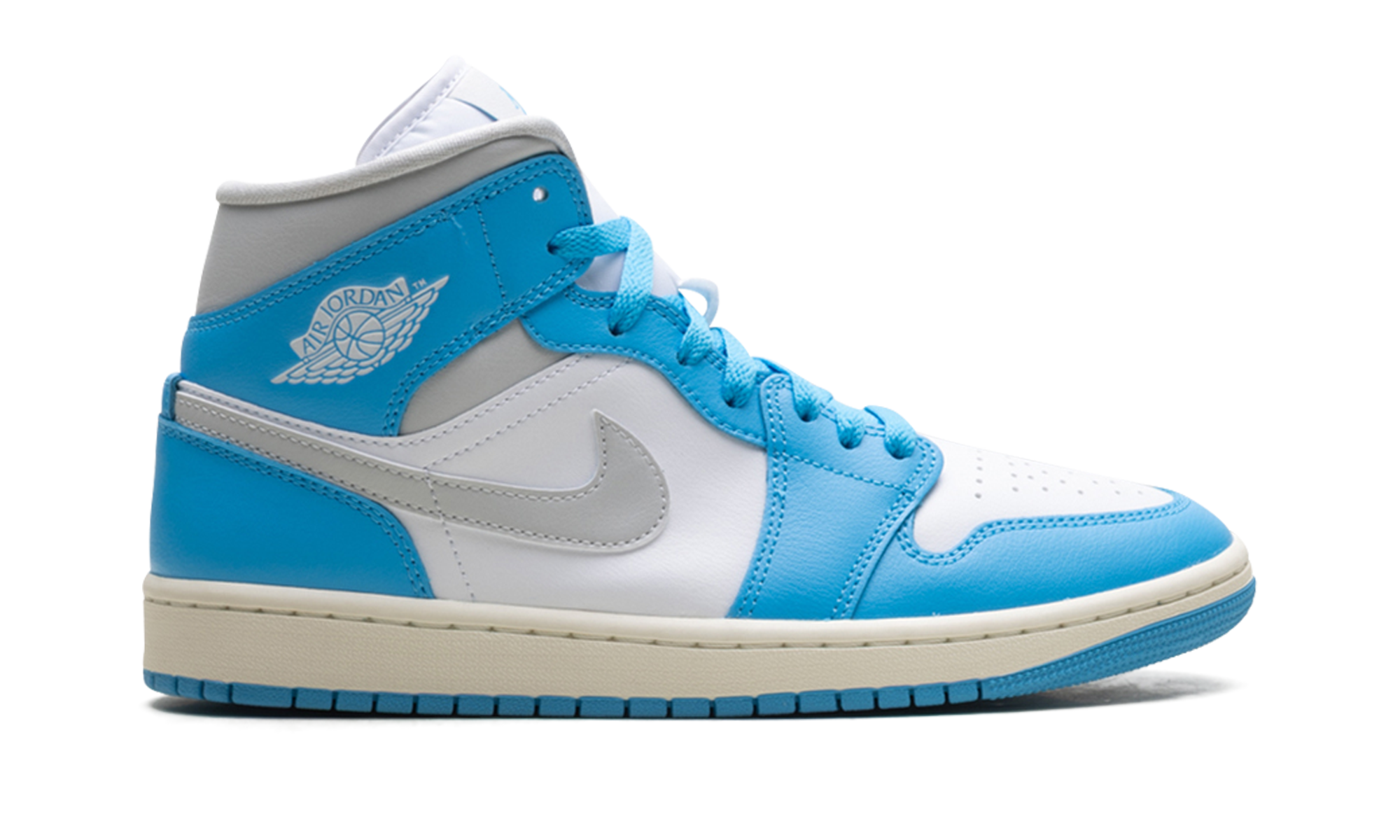 AJ 1 Mid Women "Dark Powder Blue White Sail Neutral Grey"