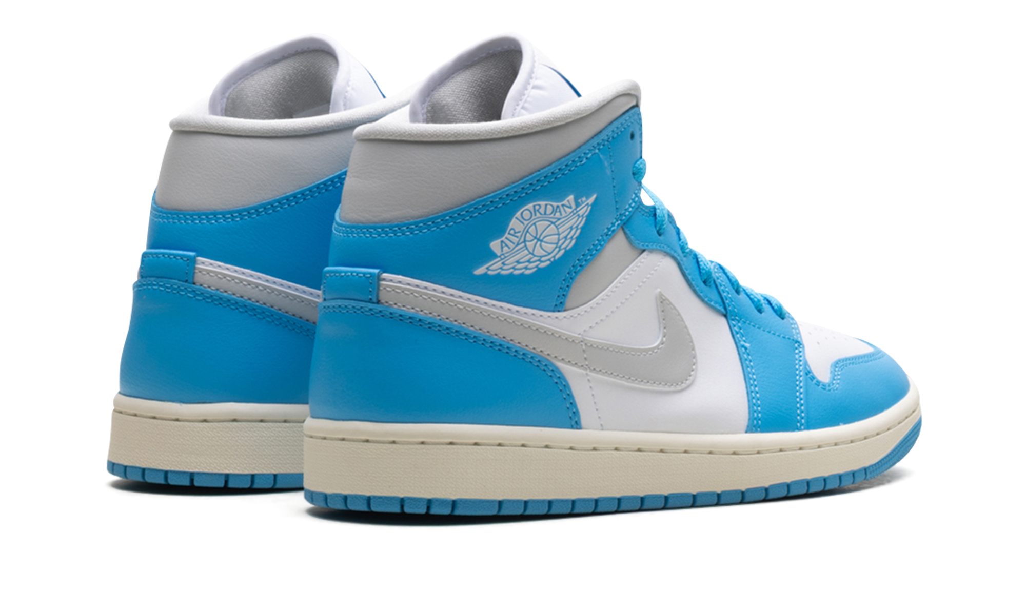 AJ 1 Mid Women "Dark Powder Blue White Sail Neutral Grey"