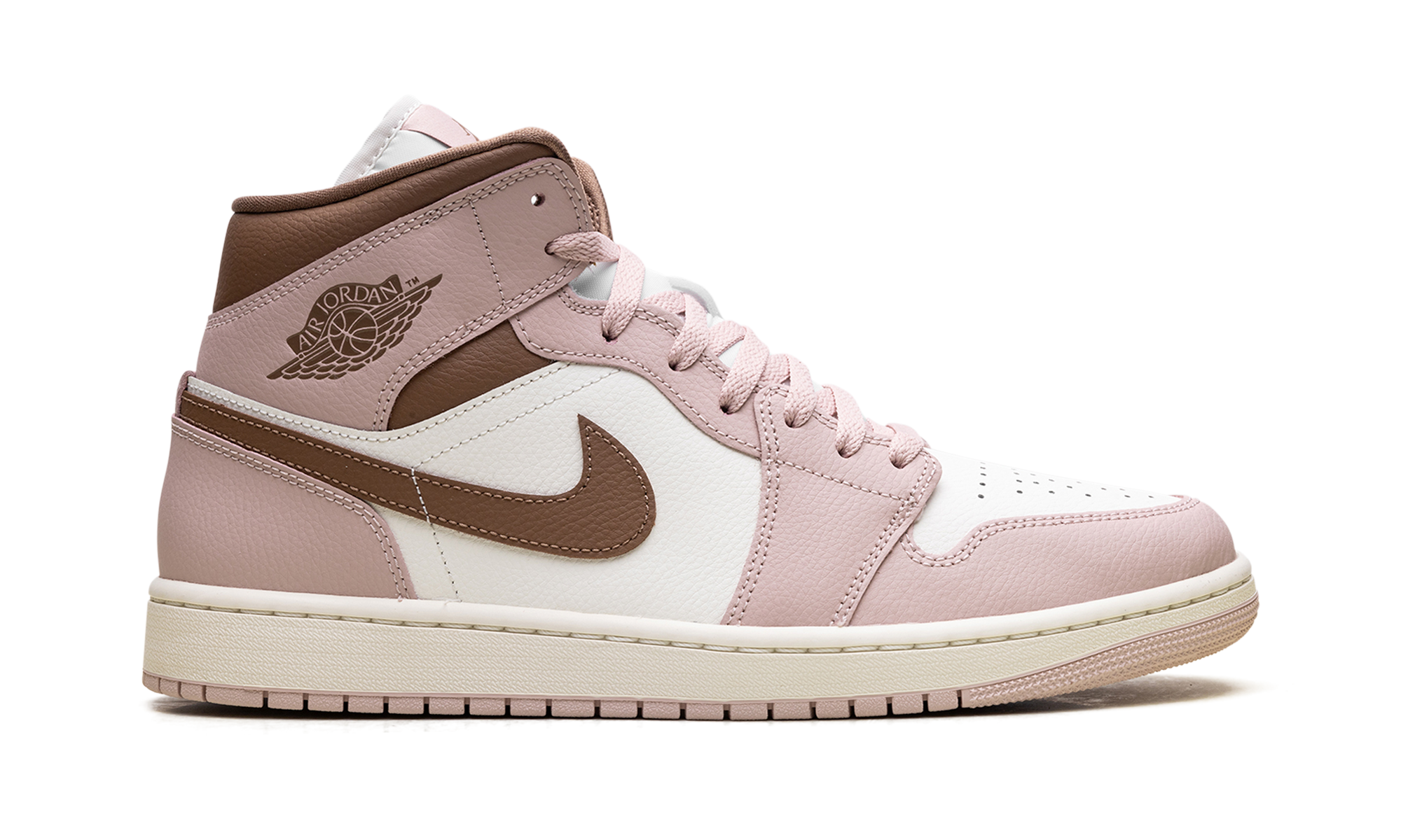AJ 1 Mid Women "Pink Oxford Brown"