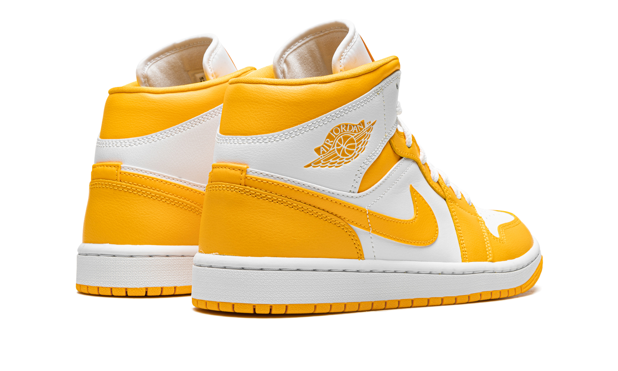 AJ 1 Mid Women "White / University Gold"