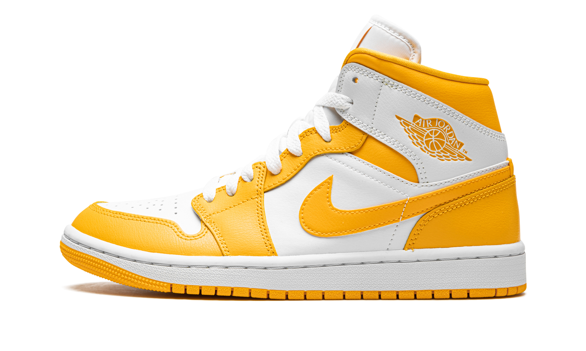 AJ 1 Mid Women "White / University Gold"