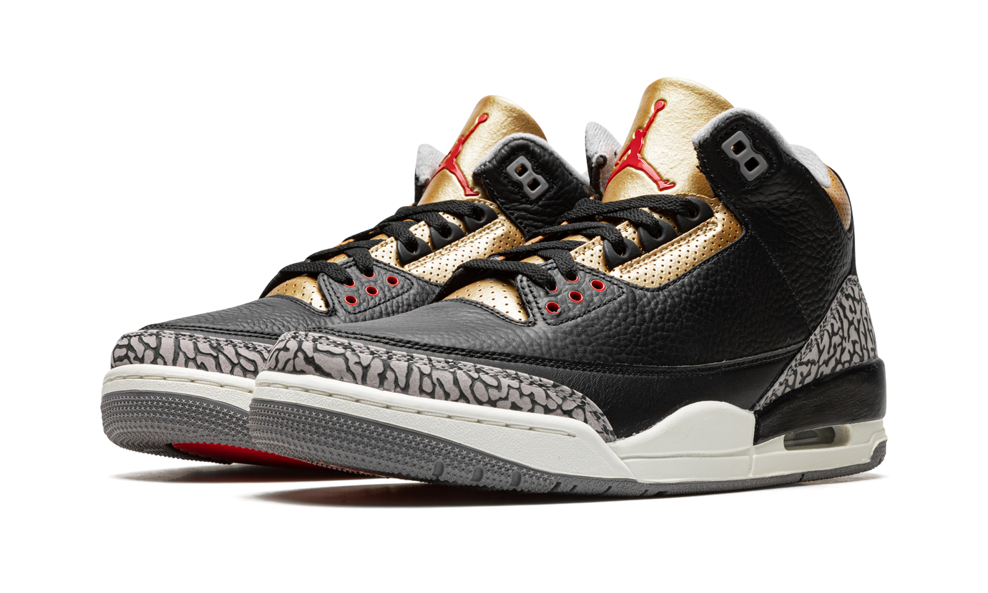 AJ 3 Women "Black Cement Gold"