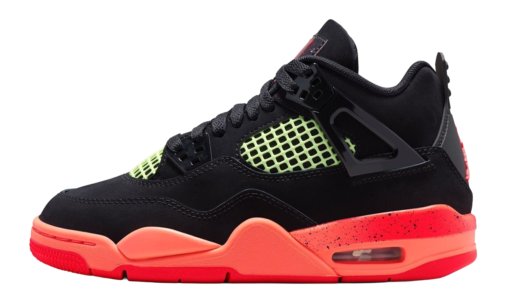 AJ 4 Retro GS "Black Infrared Barely Volt"