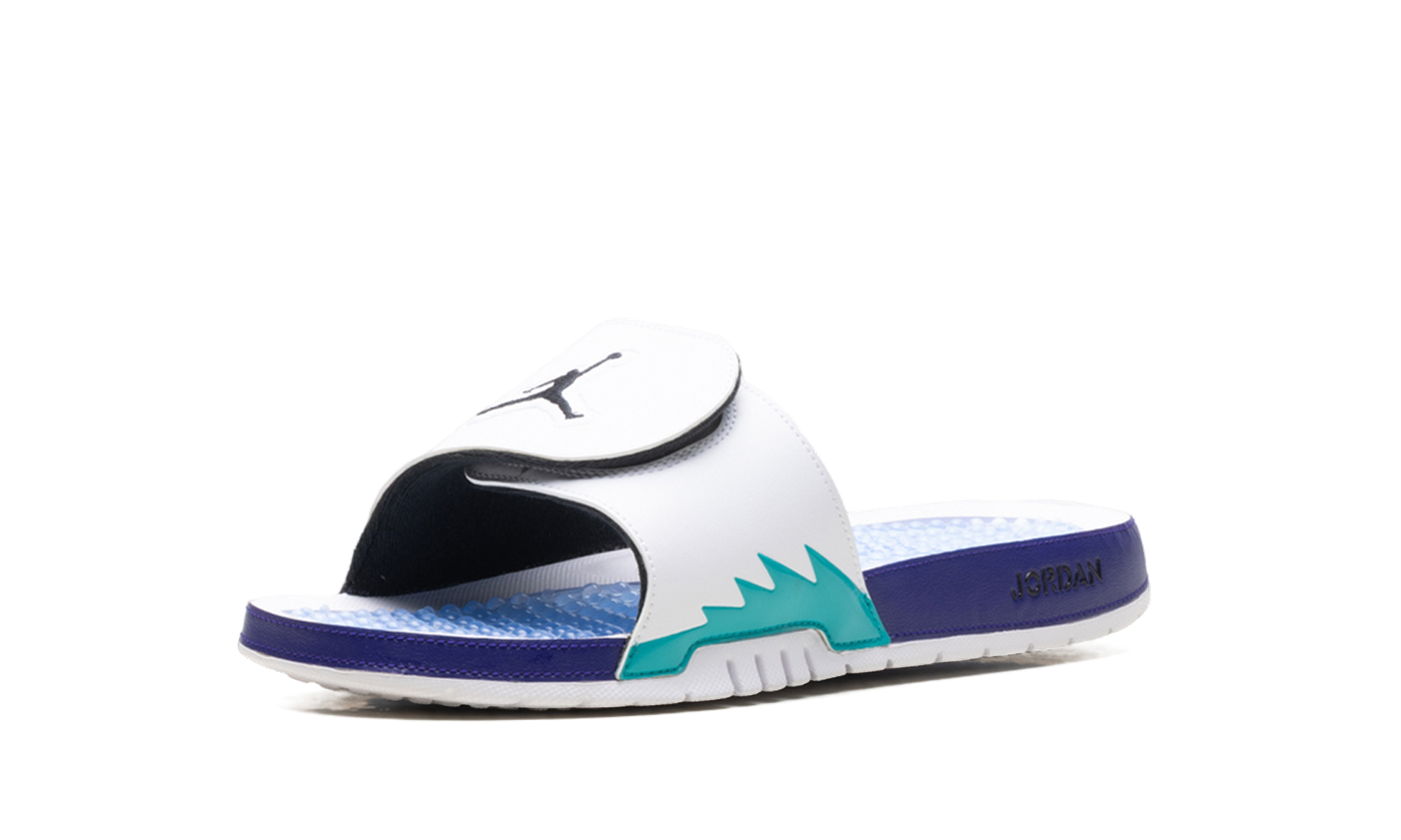 AJ Hydro 5 Retro Slide "White New Emerald Grape Ice Black"