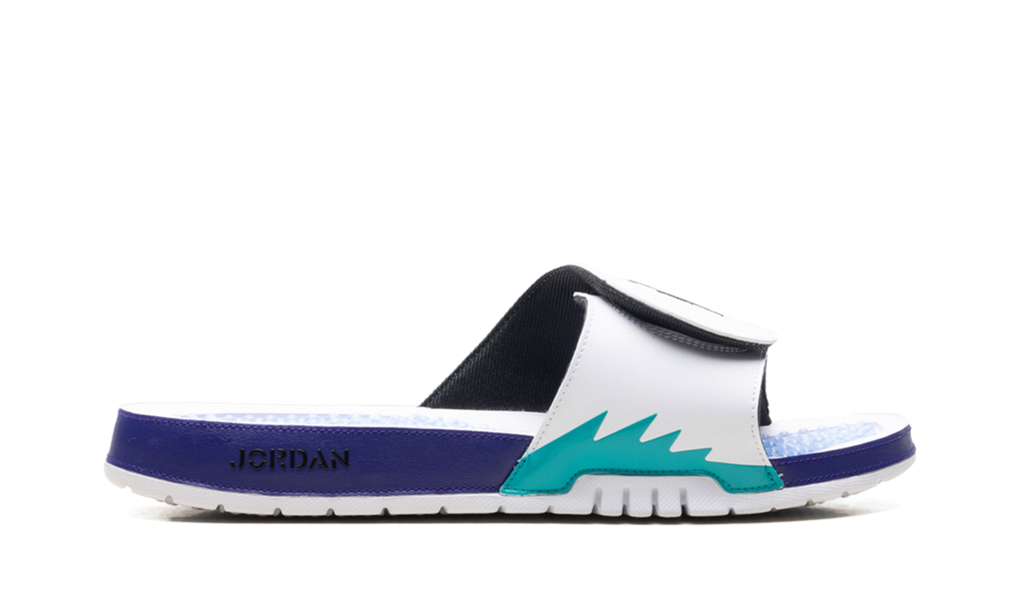 AJ Hydro 5 Retro Slide "White New Emerald Grape Ice Black"