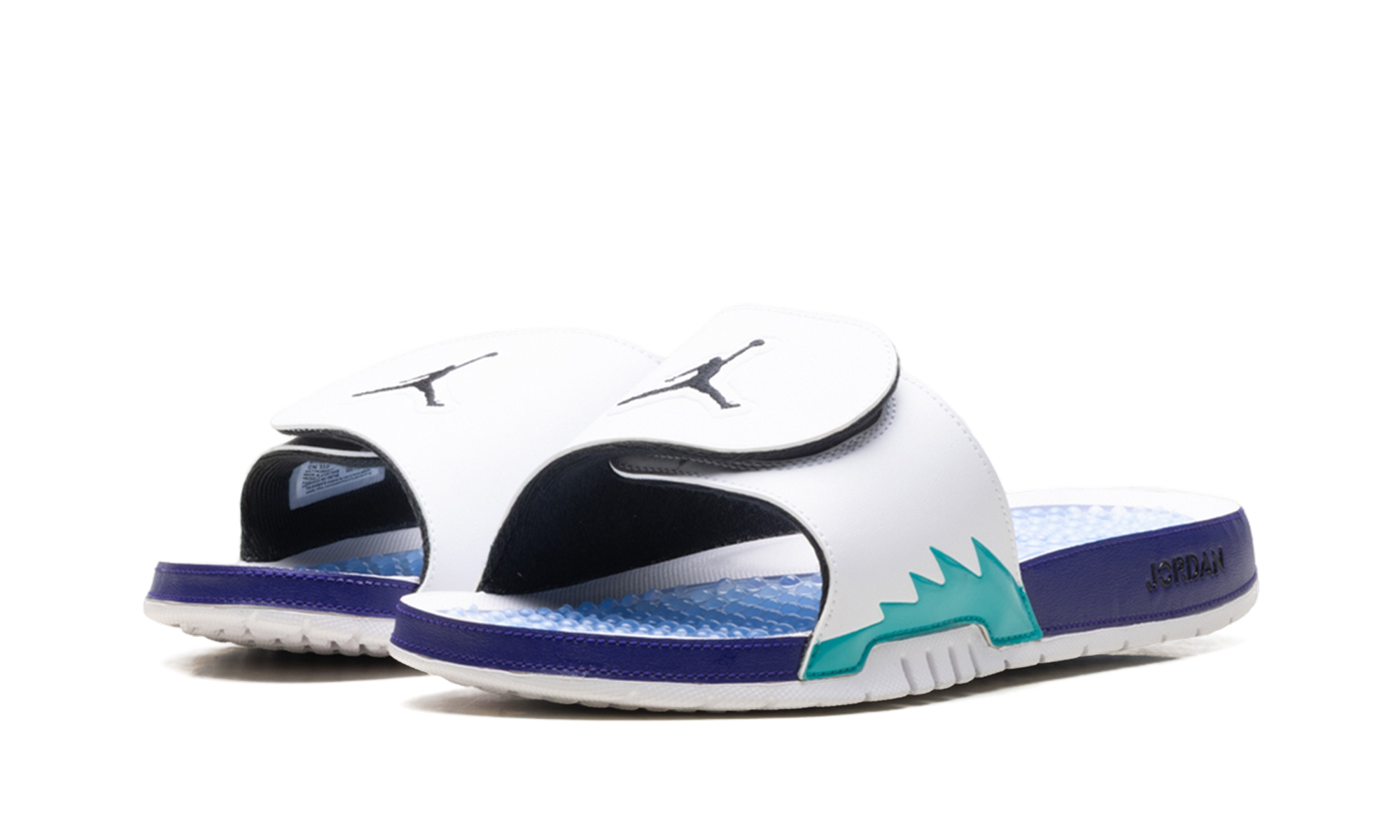 AJ Hydro 5 Retro Slide "White New Emerald Grape Ice Black"