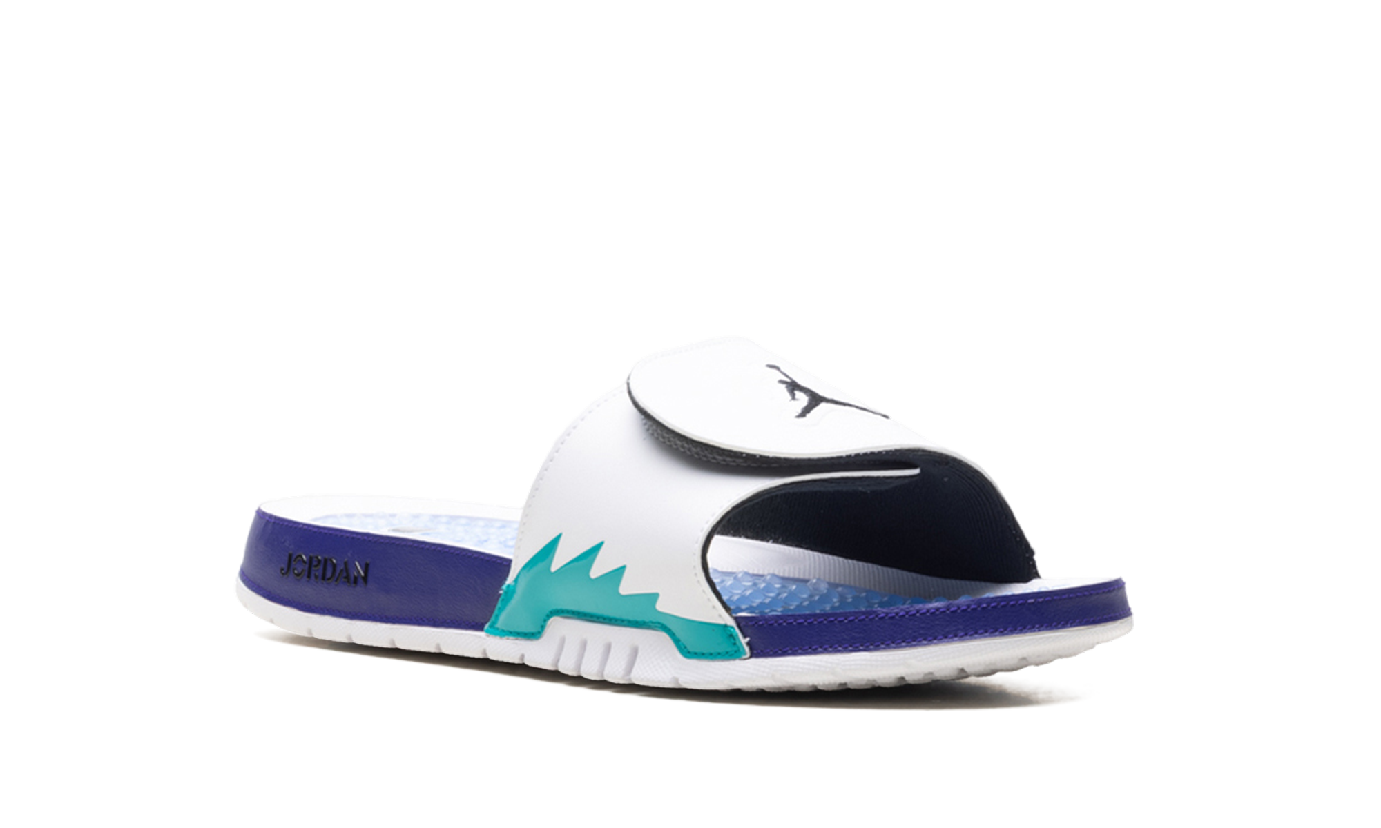 AJ Hydro 5 Retro Slide "White New Emerald Grape Ice Black"