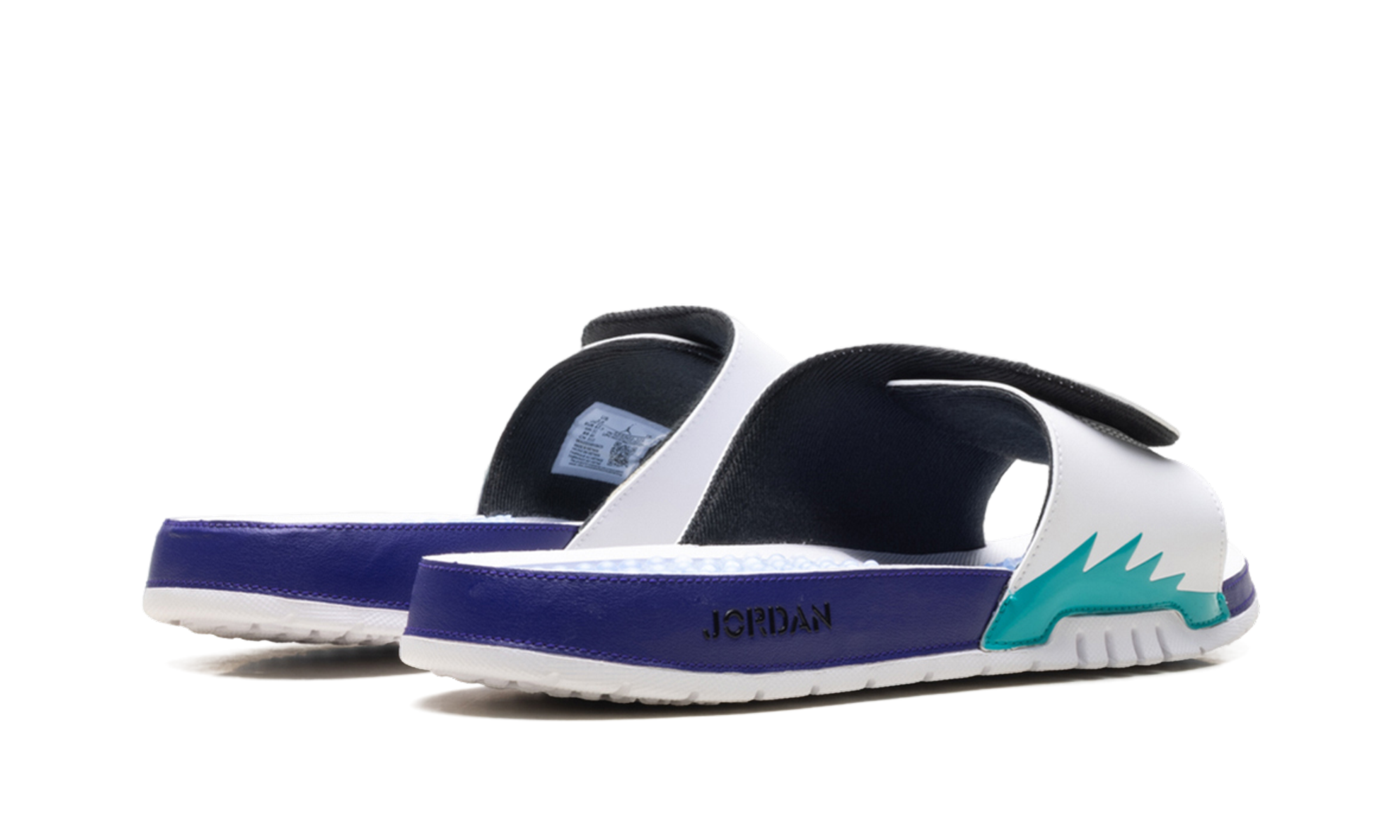 AJ Hydro 5 Retro Slide "White New Emerald Grape Ice Black"