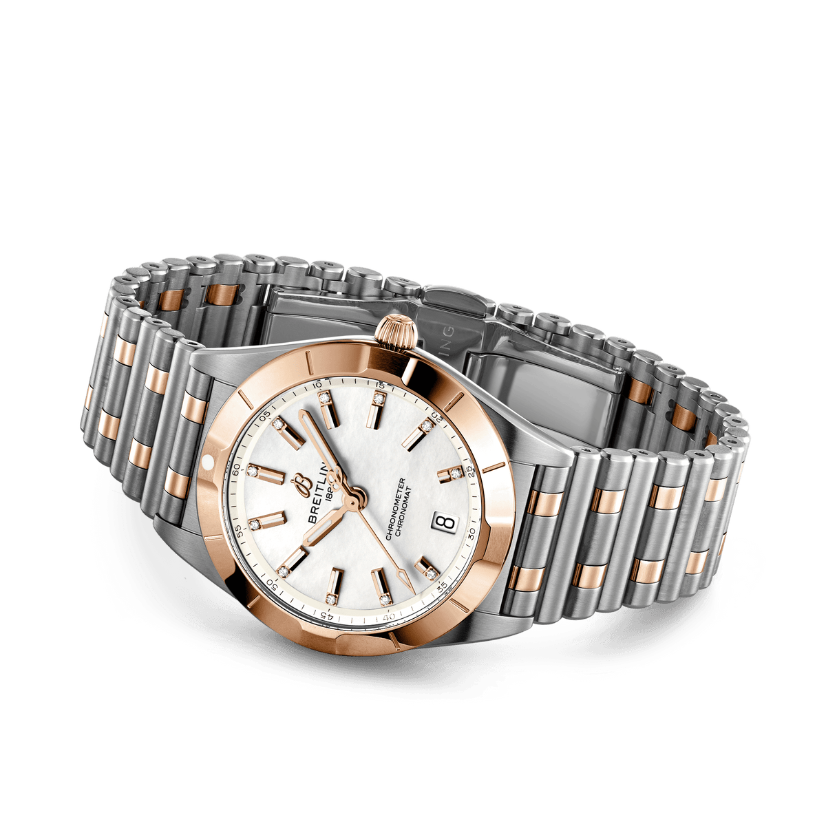 Breitling Chronomat 32, Stainless Steel, 18k Red Gold and 11 Diamonds, Ref# U77310101A2U1, Unworn 2024