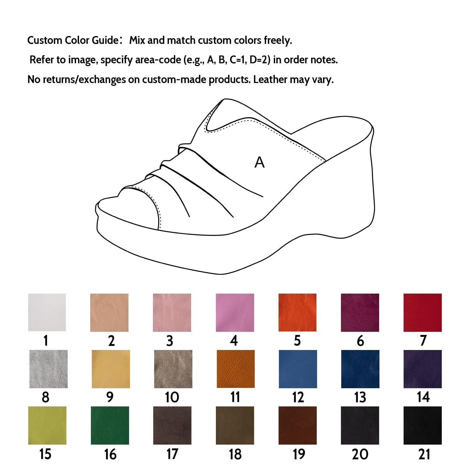 Custom Color Fold Design Leather Slide Sandals For Women Peep Toe Platform Slippers in Black/White