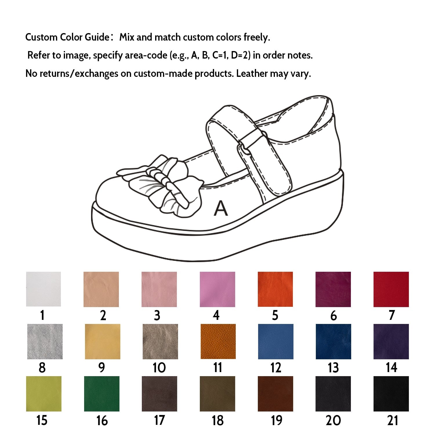 Custom Color Women’s Retro Leather Platform Mary Jane Creepers with Velcro Strap and Ruffle Design in Black