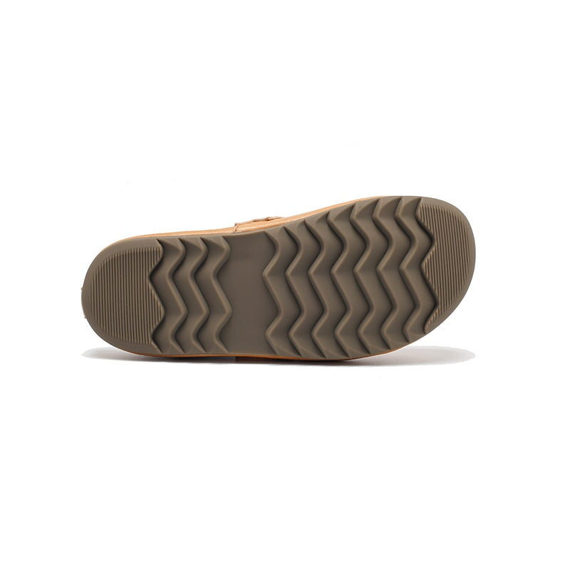 Handmade Soft Leather Clog Slippers Casual Comfort Mule in Beige/Yellow Brown/Light Khaki
