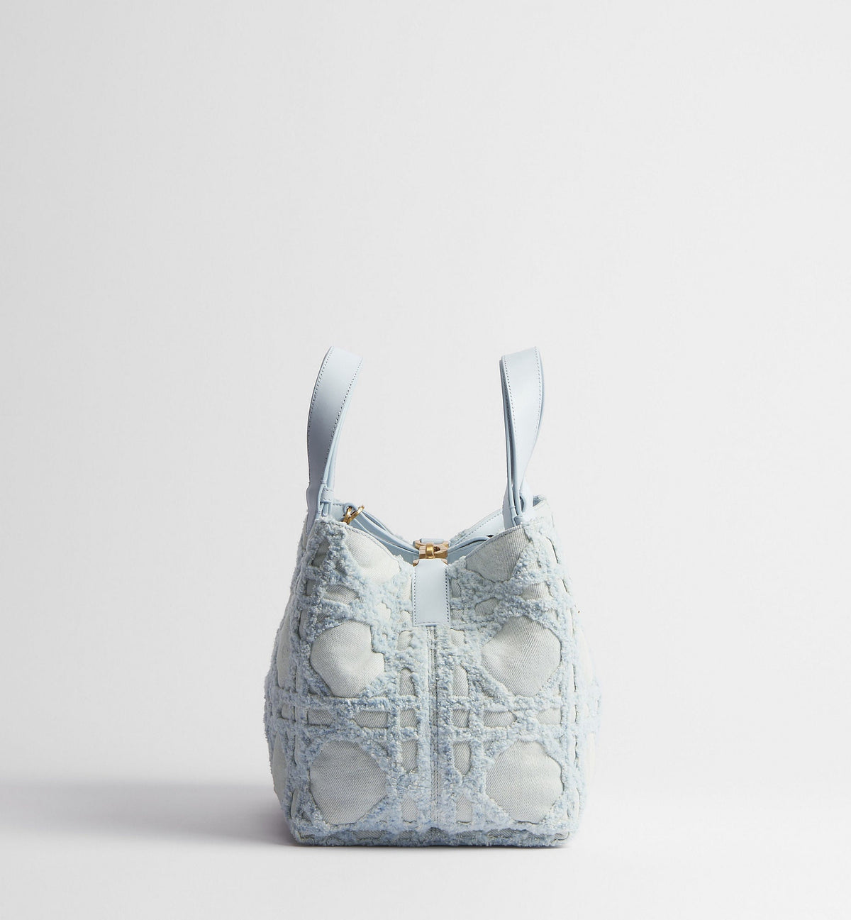 Women's Medium Toujours Bag With Blue Cannage Denim And Strap